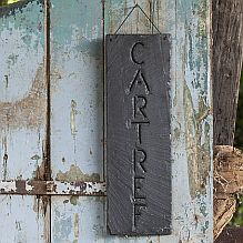 Slate Cartref Hanging Sign