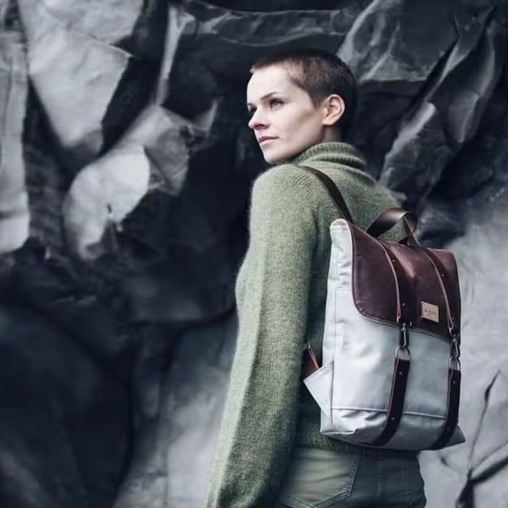 Unisex Grey Backpack