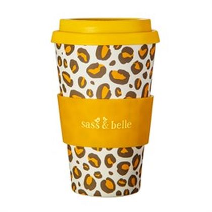 Leopard Print Bamboo Coffee Cup
