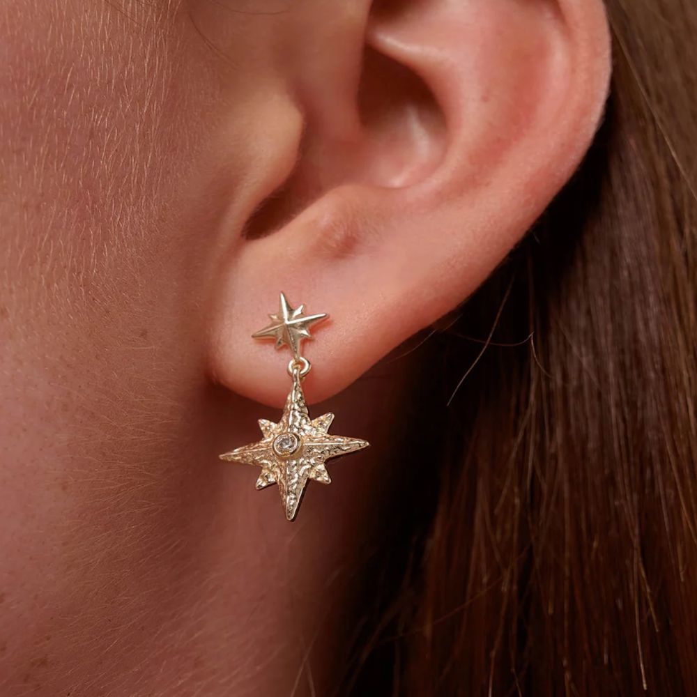 Hwyrnos Earrings ~ Gold