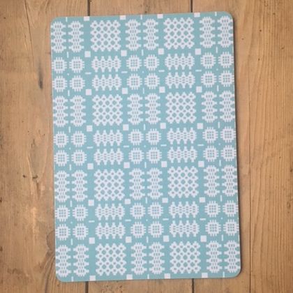 Welsh Blanket Placemats ~ Blue